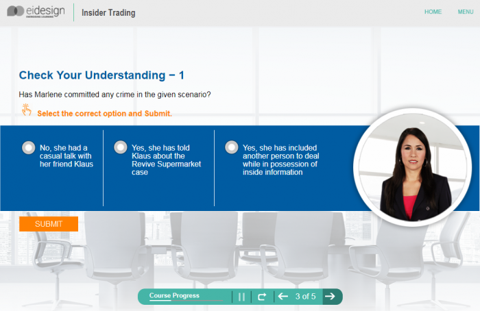 Online Compliance Training - Insider Trading Level 1 - 3