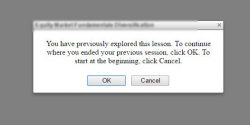 Lectora Inspire - default resume pop-up