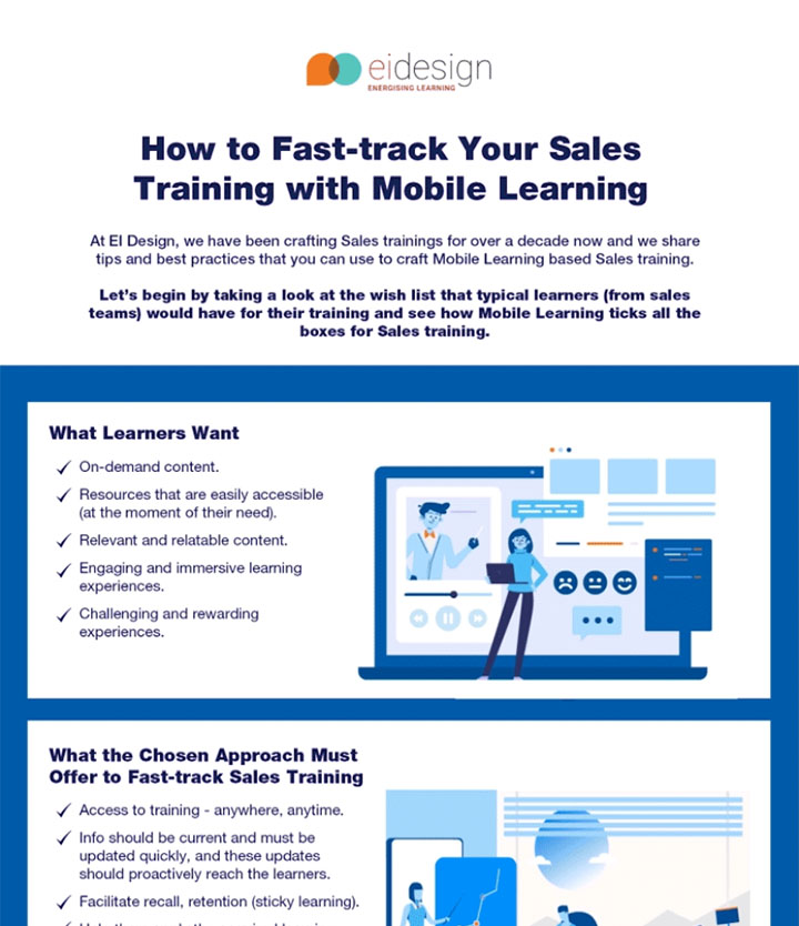 Sales training with Mobile Learning