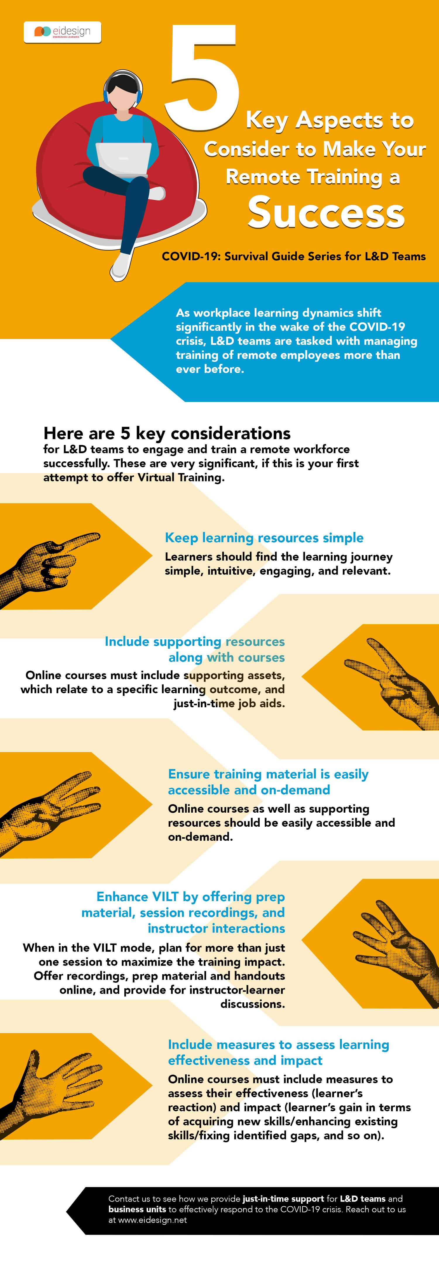 Infographic: 5 Key Aspects to Consider to Make Your Remote Training a Success