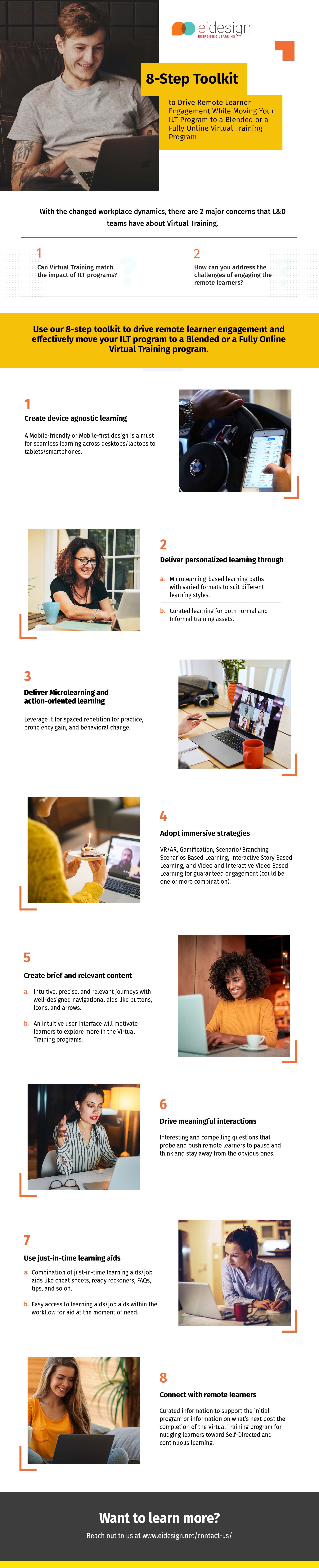 8-Step Toolkit to Drive Remote Learner Engagement While Moving Your ILT Program to a Blended or a Fully Online Virtual Training Program