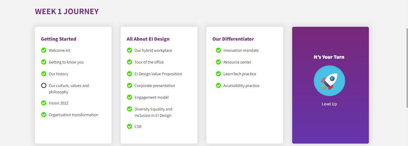 Immersive Learning Example - Induction and Onboarding Training 1